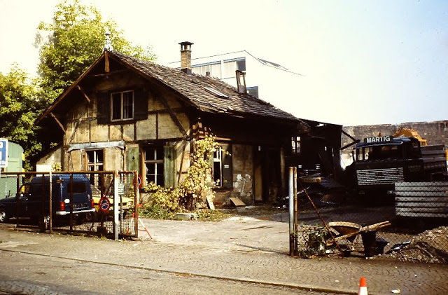 An Old garage in Basel, Switzerland, 1980s