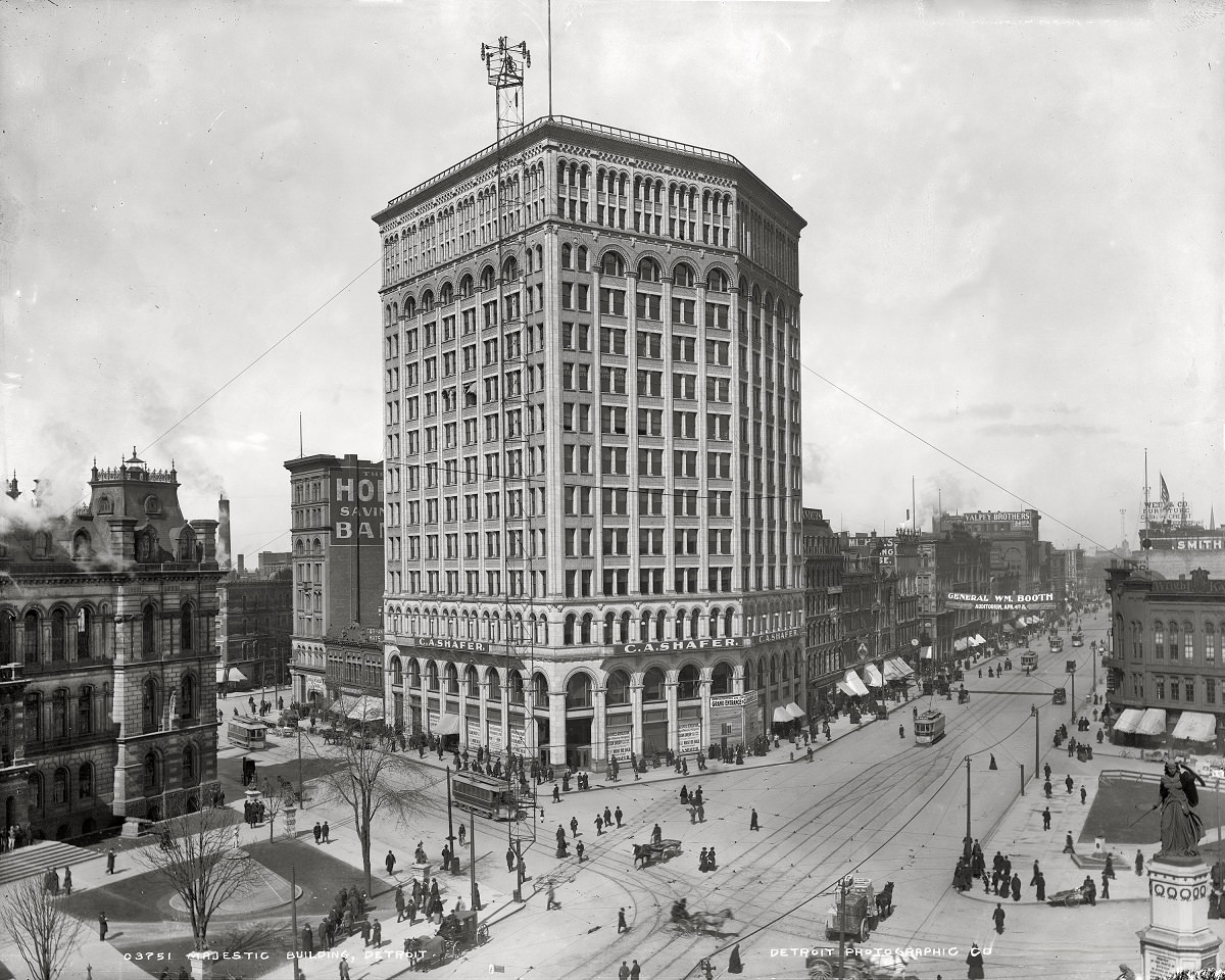 Majestic Building, Detroit, Circa 1880-1899.