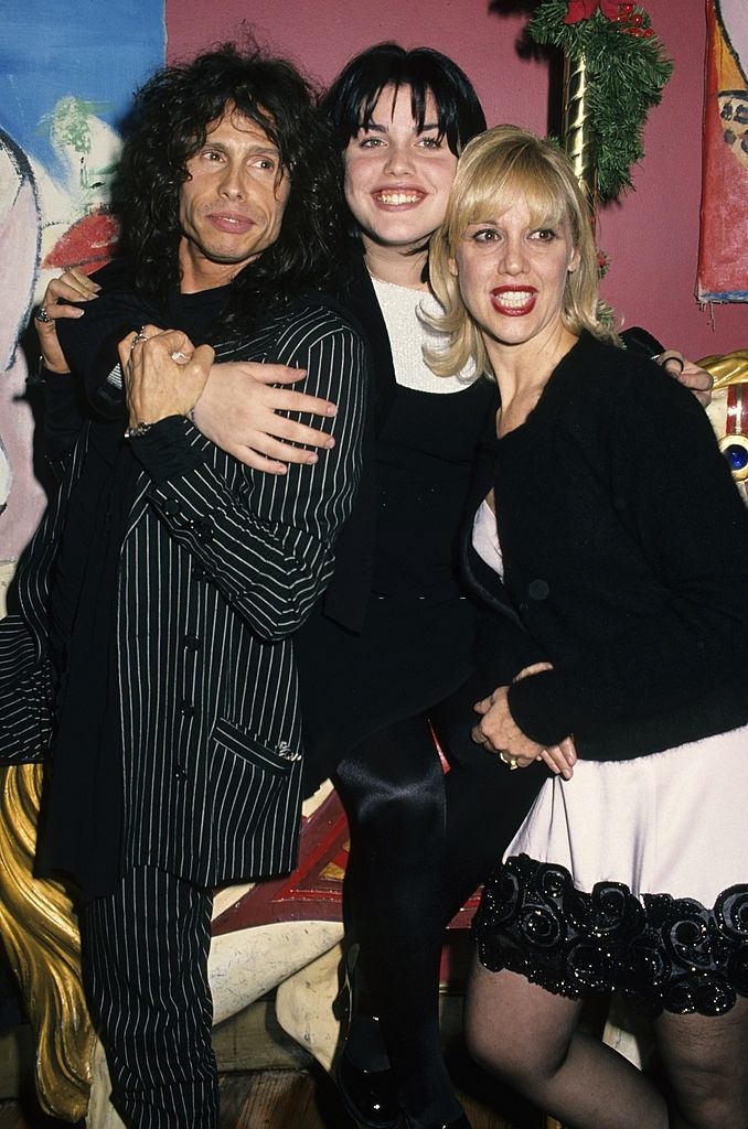 Cyrinda Foxe with Steven Tyler and Mia Tyler at the Rouge Club in New York City, 1980s