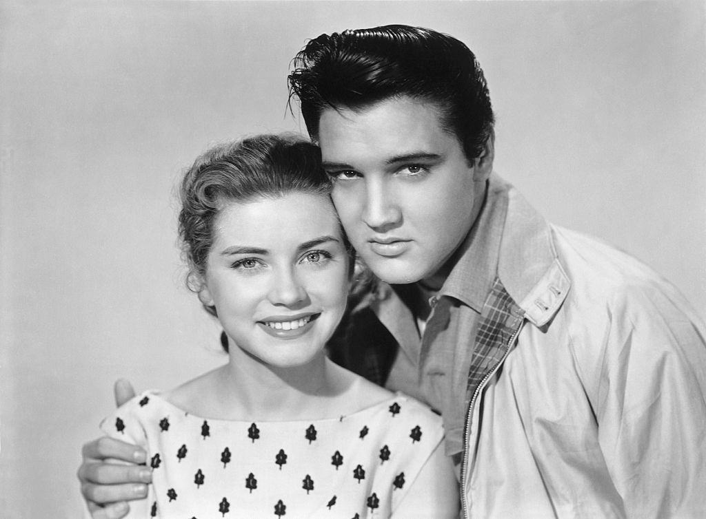 Dolores Hart and Elvis Presley promoting King Creole, 1958