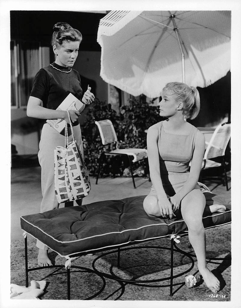 Dolores Hart with Yvette Mimieux in a scene from the film 'Where the Boys Are', 1960
