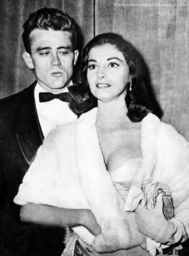 James Dean with Pier Angeli, 1954