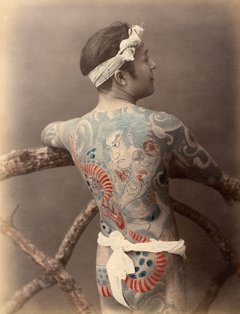 Japanese Tattooed man, 1890s