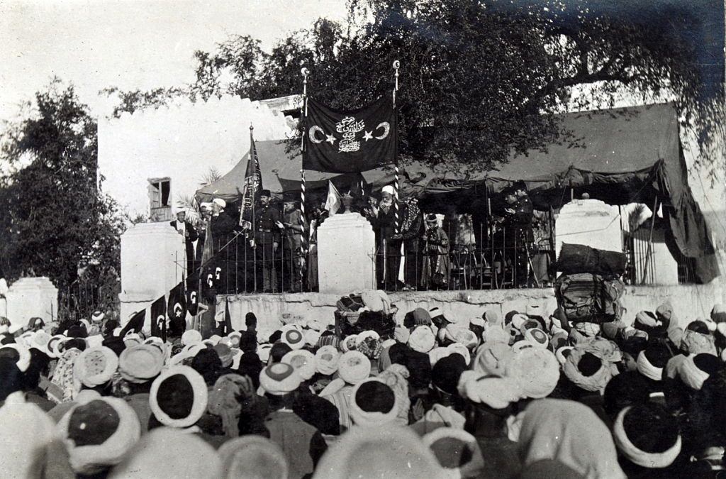 Sherif of Medina Preaching the Holy War in Medina Before starting for Jerusalem, 1914.