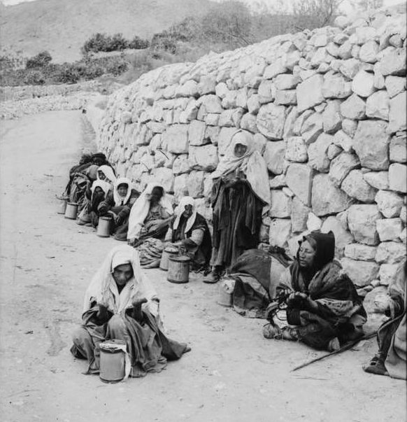 Lepers beg for alms, Circa 1900-1920