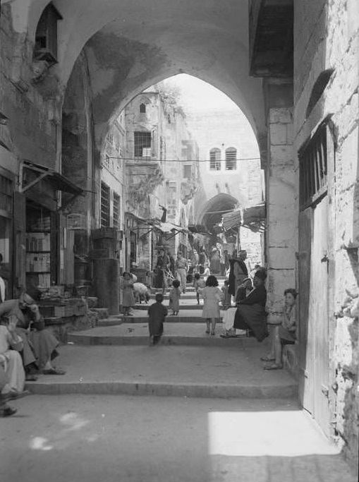A characteristic city street, Circa 1900-1920