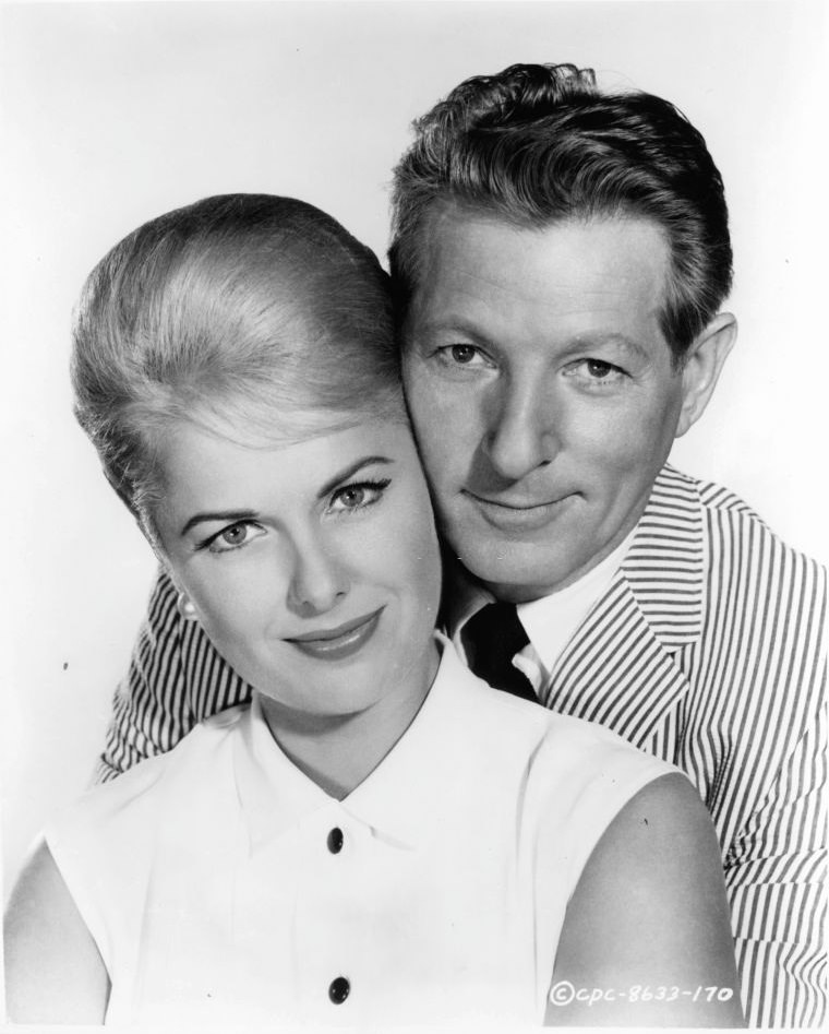 Martha Hyer with Danny Kaye in the film 'The Man From The Diners' Club', 1963