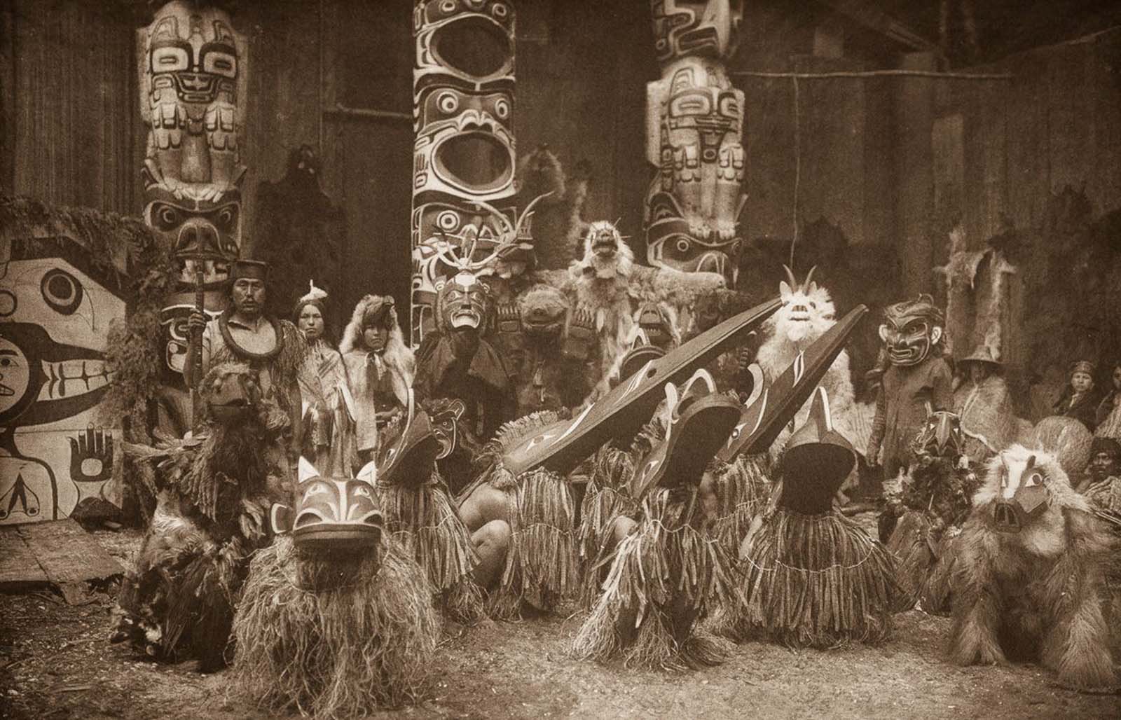 Qagyuhl dancers. 1914.