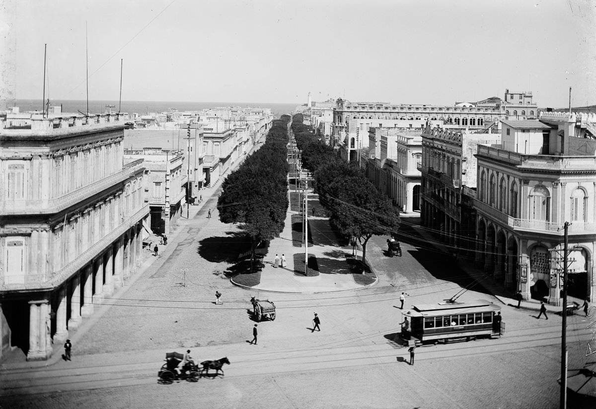 The Cathedral of the Virgin Mary of the Immaculate Conception and the Plaza de la Catedral, 1900