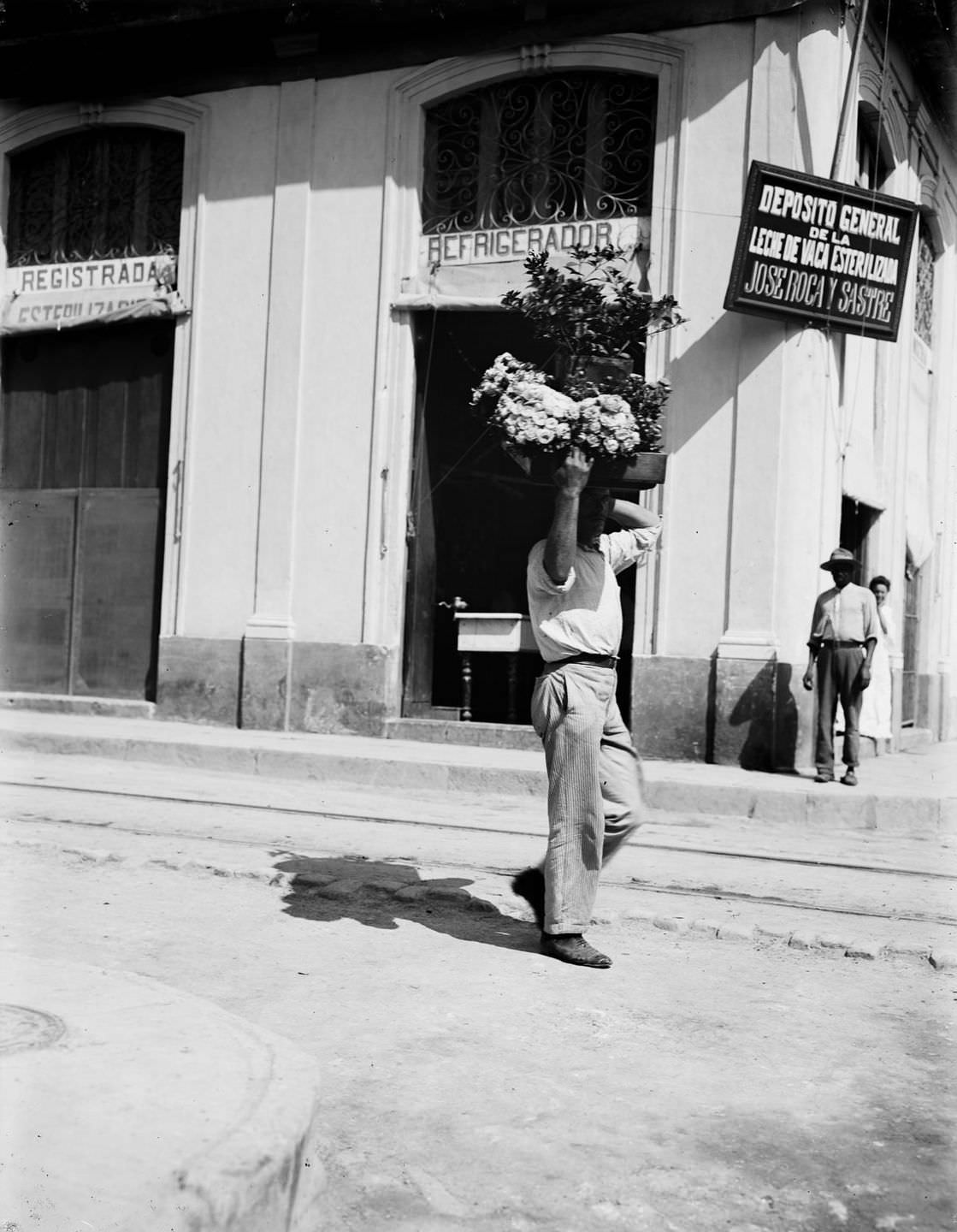 A flower vendor, Havana, 1901