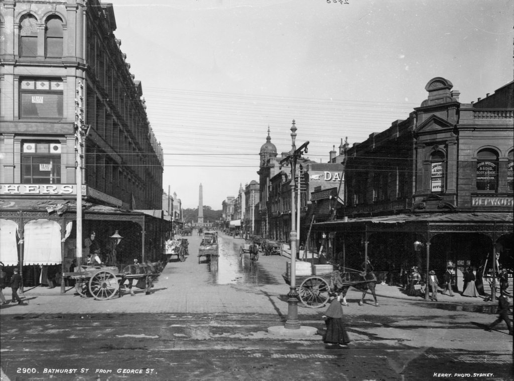 Bathurst Street from George Street, 1902