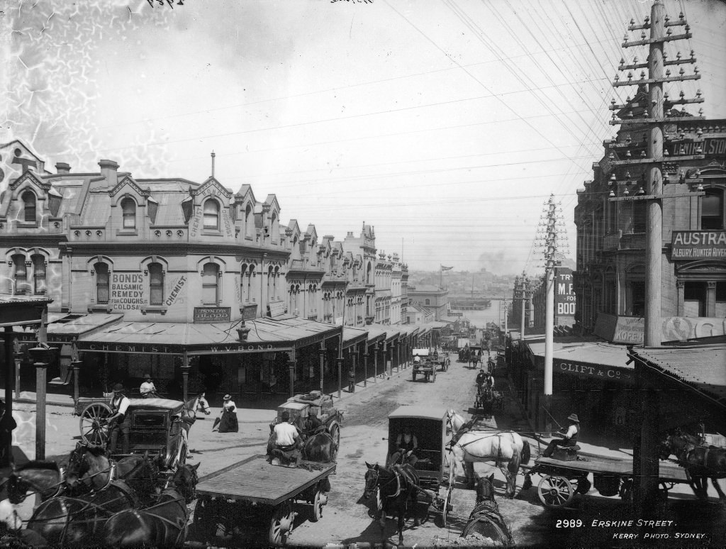 Erskine Street, Sydney, 1901