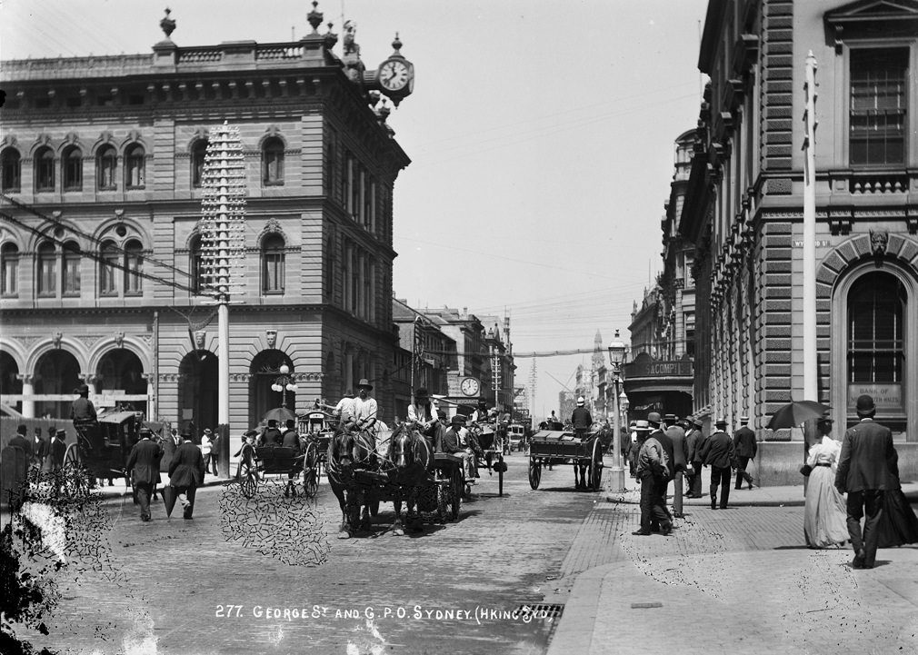 George Street and GPO, Sydney, 1907