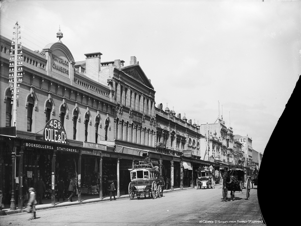 George Street from Market Street, Sydney, 1900