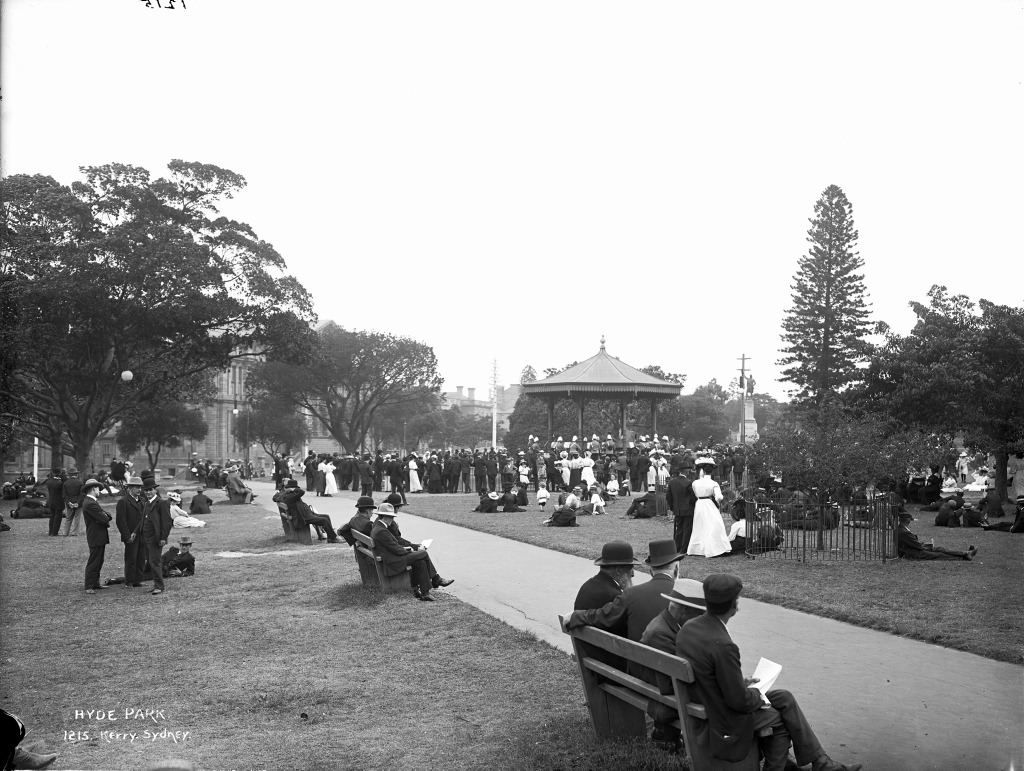 Hyde Park, Sydney, 1902