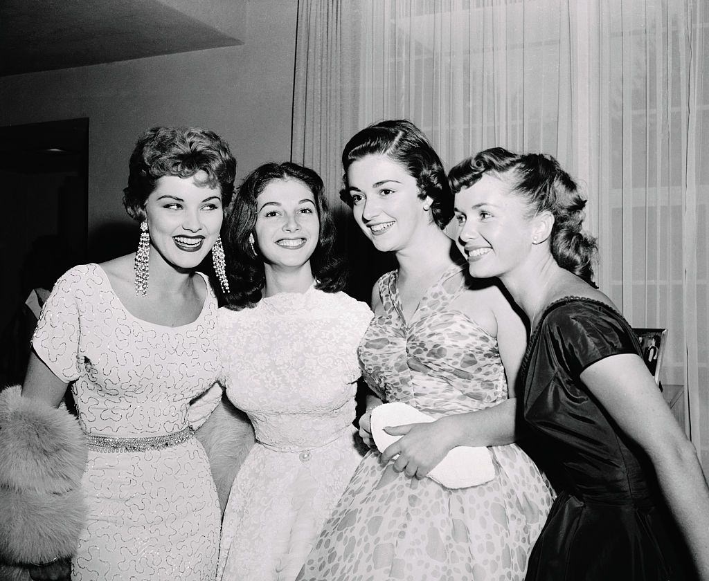 Pier Angeli with Debra Padget, Anna Maria Alberghetti and Debbie Reynolds