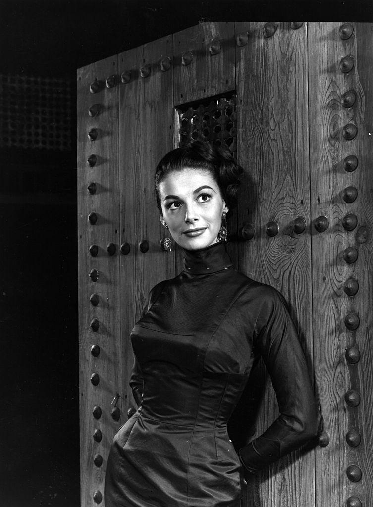 Pier Angeli on the set of 'Port Afrique', 1955