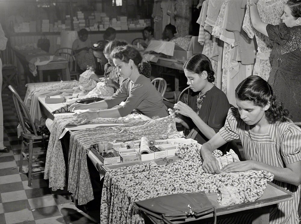 Women in the needlework factory, San Juan, Puerto Rico, December 1941