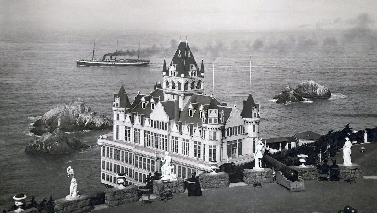 View taken from the Parapet at Sutro Heights, Adolph Sutro's estate above the Cliff House, 1903