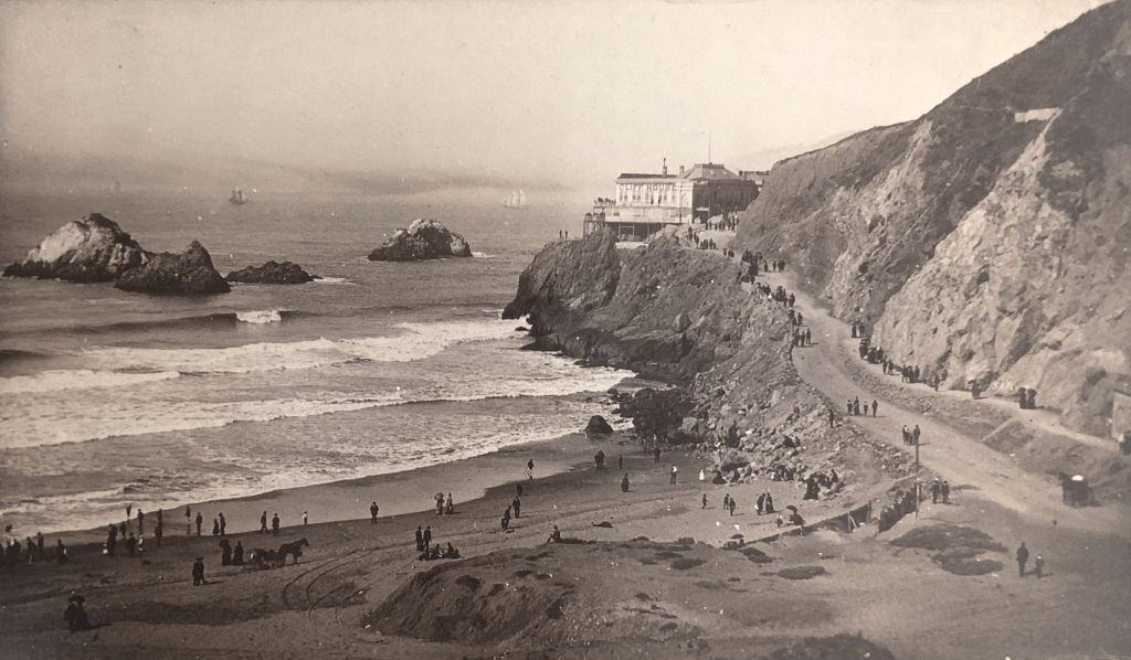 Souvenir Cabinet Card of Victorian Tourist Destination, the Cliff House, 1890s