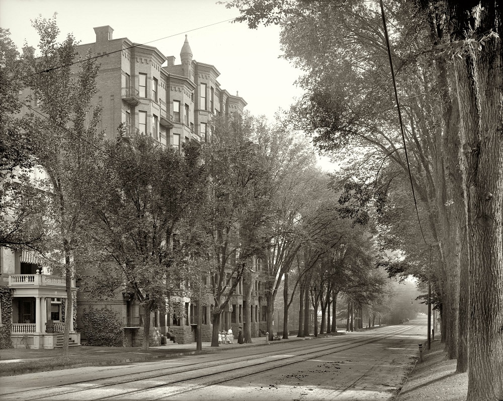 Kanatenah Apartments, Upper Genesee Street, Utica, New York, circa 1910