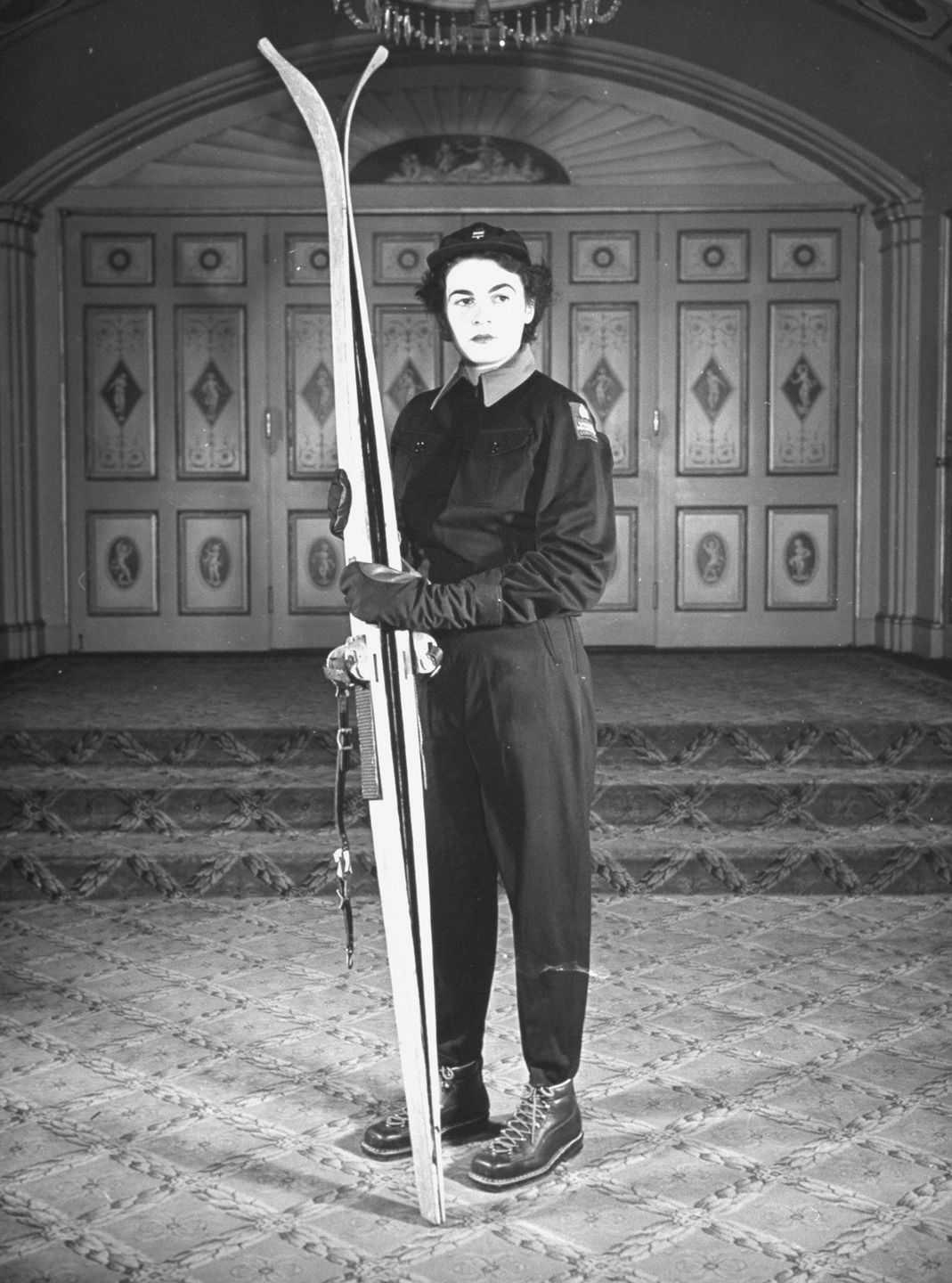 American Womens Voluntary Services ski patrol uniform.