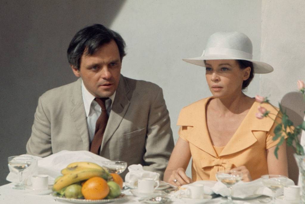 Anthony Hopkins with Leslie Caron, 1973