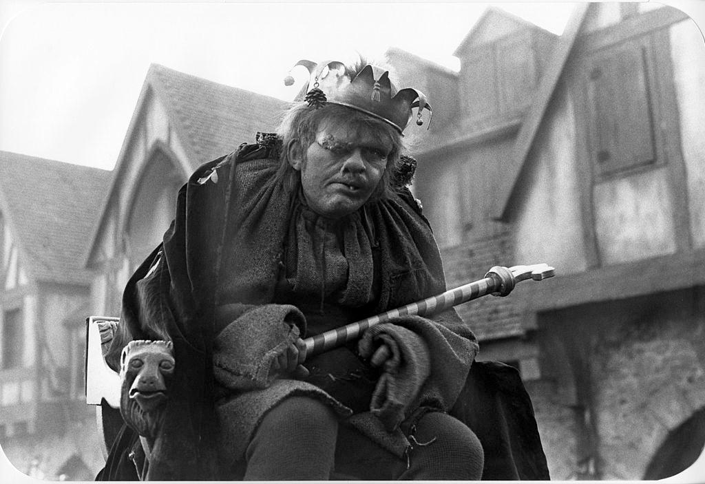 Anthony Hopkins as Quasimodo in the film 'The Hunchback of Notre Dame', 1982