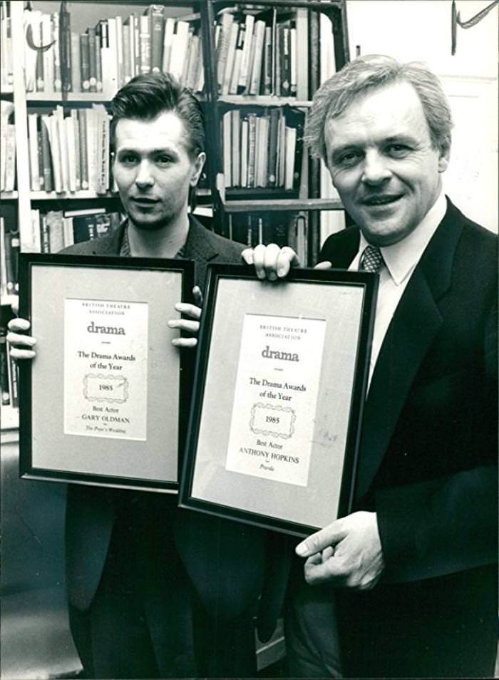 Anthony Hopkins with Gary Oldman, 1985