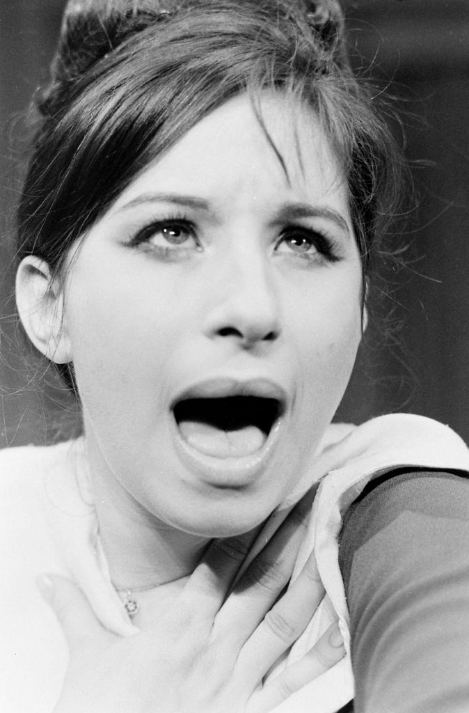Barbra Streisand singing, in the Broadway musical "I Can Get It For You Wholesale" at the Shubert Theatre in New York, 1962