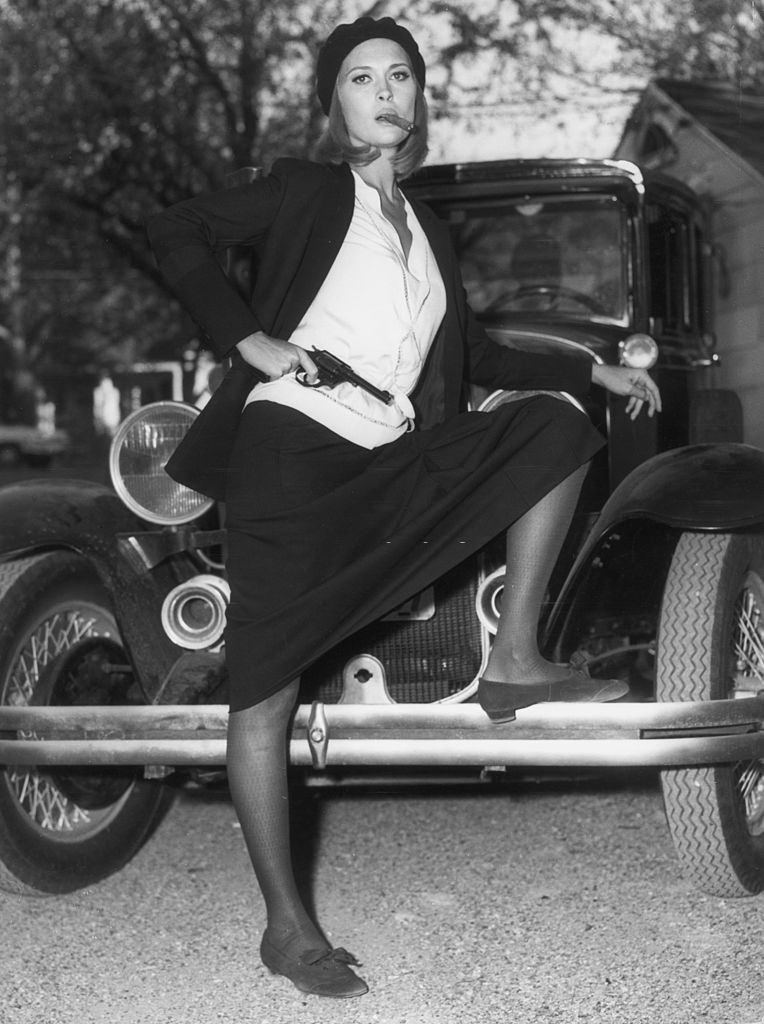 Faye Dunaway as bank robber Bonnie Parker, 1966