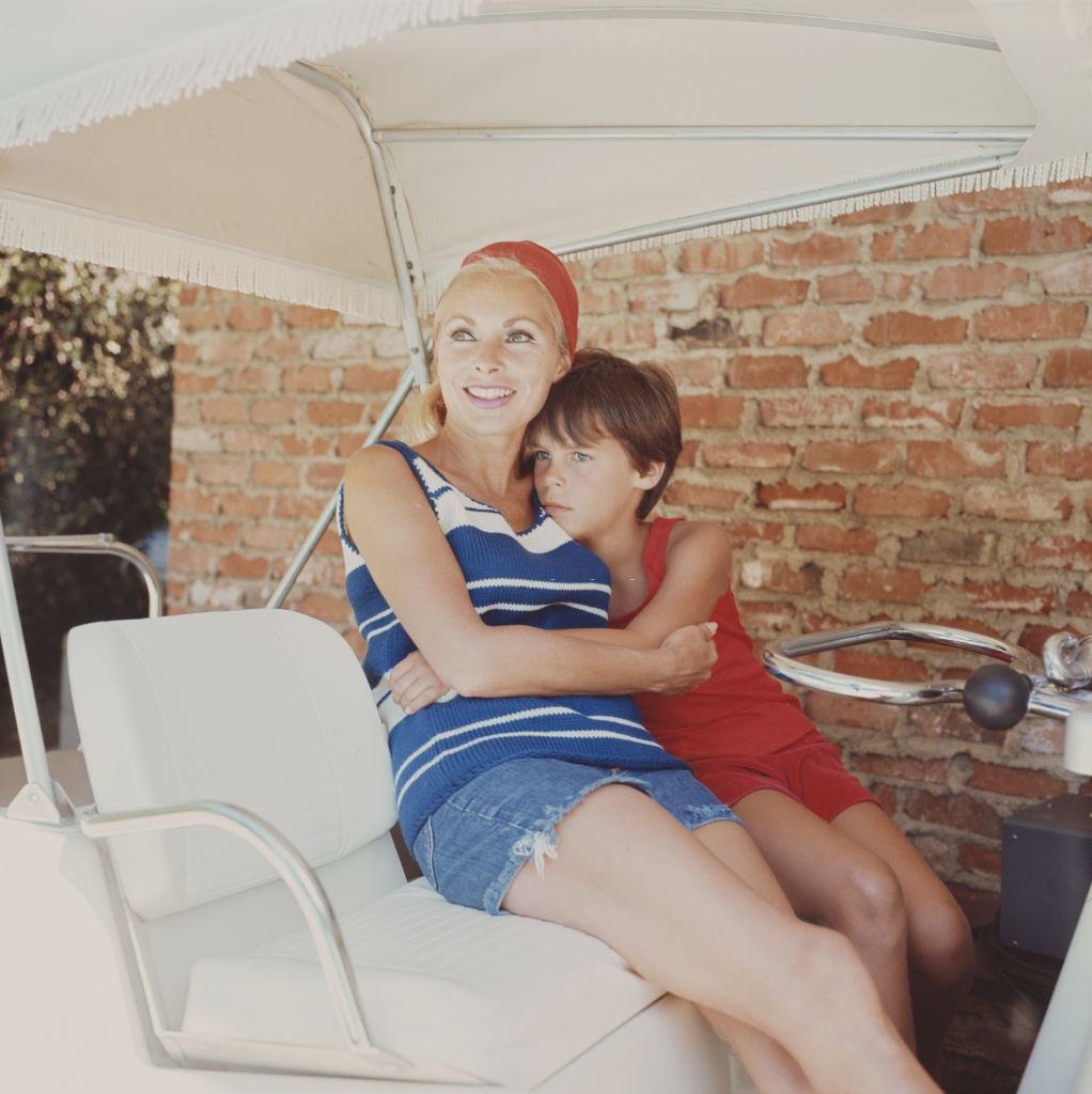 Jamie Lee Curtis with her mother actress Janet Leigh, 1967