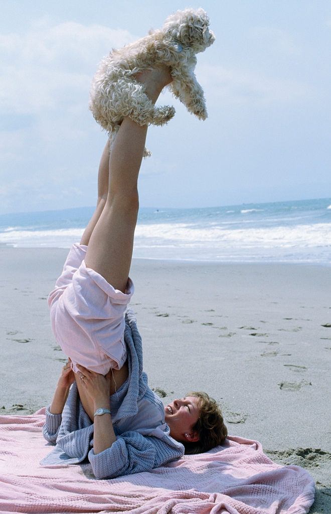 Jamie Lee Curtis at her home in Santa Monica, 1985