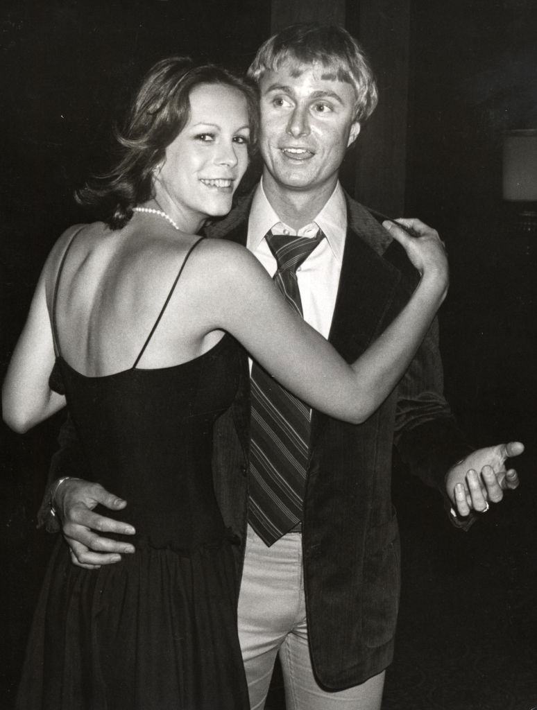 Jamie Lee Curtis with a guest at Victorian Station, 1977