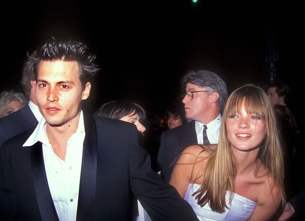 Johnny Depp with Kate Moss, 1989