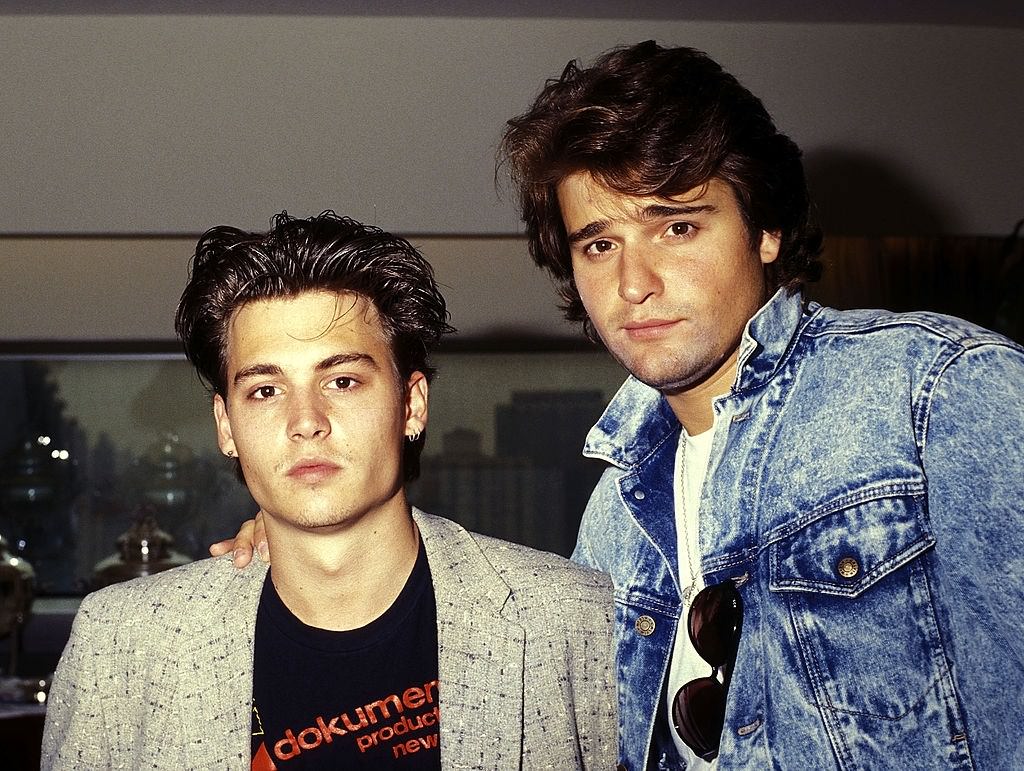 Johnny Depp with Peter DeLuise, 1987