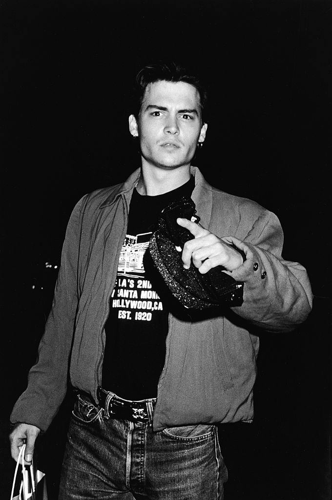 Johnny Depp at the premiere of the film, 'Die Hard,' 1988