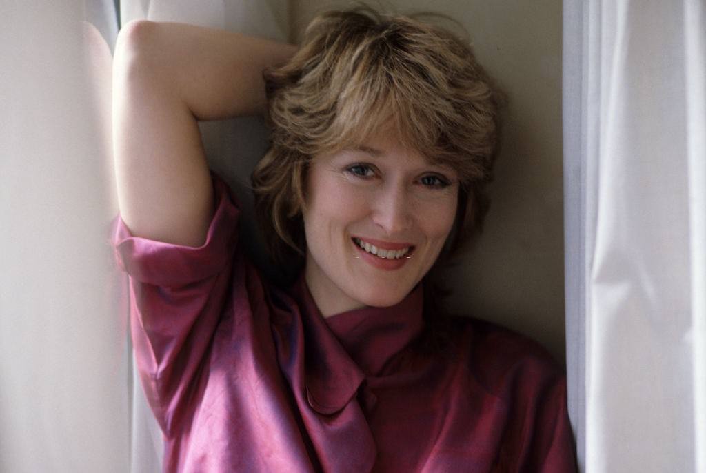 Beautiful Meryl Streep posing for a photoshoot, 1980