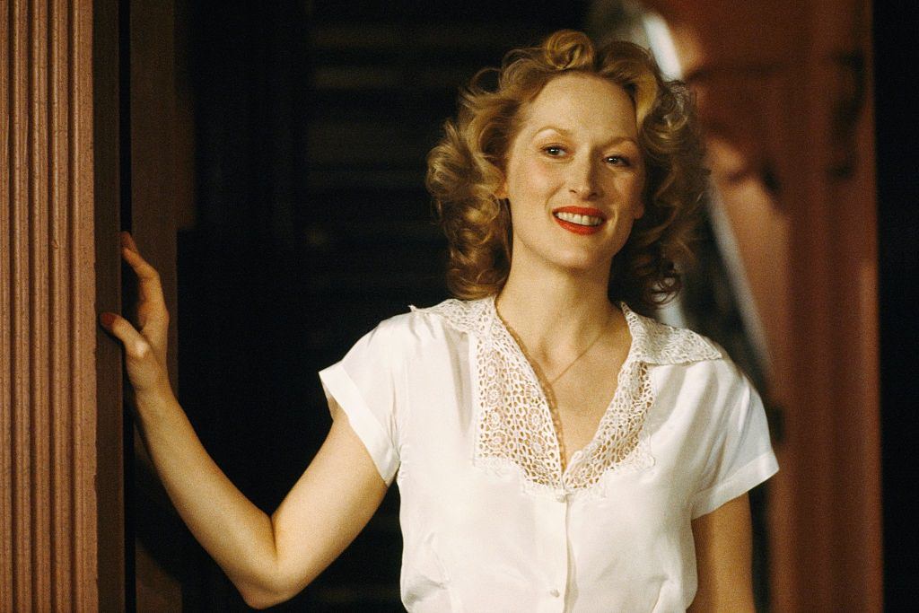 Meryl Streep on the set of Sophie's Choice, 1982