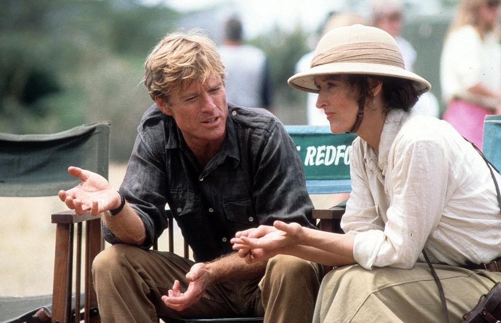 Meryl Streep with Robert Redfort in the movie 'Out Of Africa', 1985