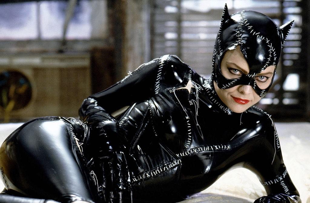 Michelle Pfeiffer on the set of Batman Returns, 1992