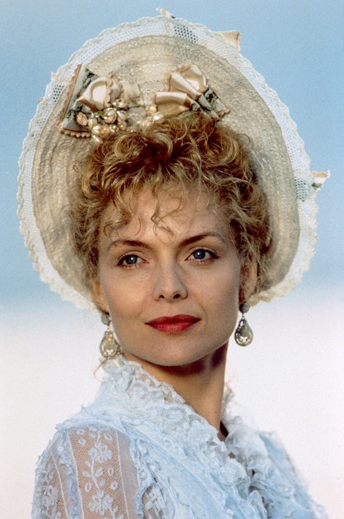 Michelle Pfeiffer on the set of The Age of Innocence, 1993