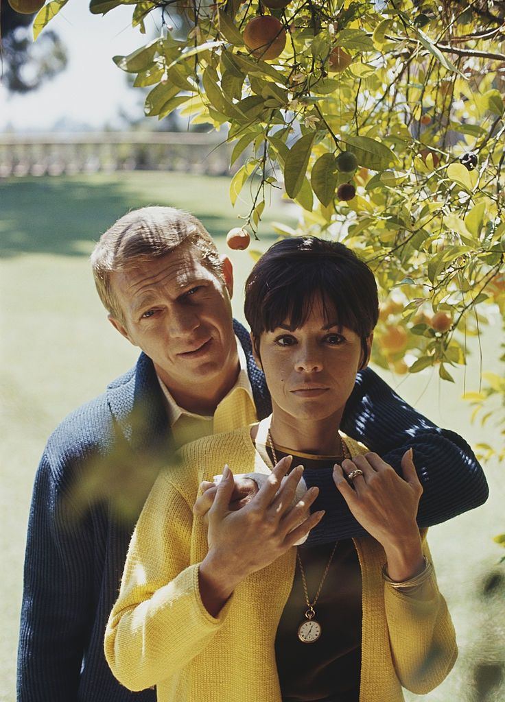 Neile Adams with her hsuband Steve McQueen, 1965