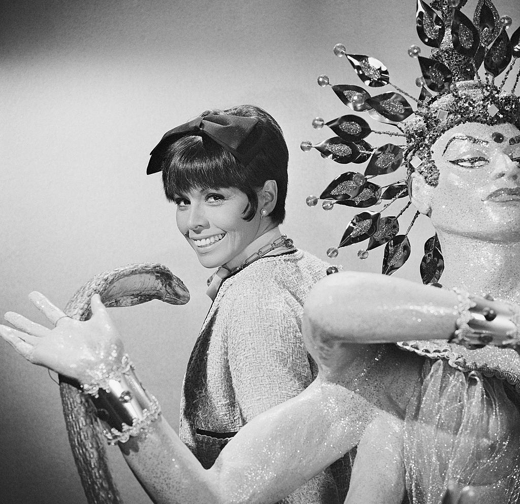 Neile Adams as Sita Chandi during the making of "The Yellow Scarf Affair" Episode 17, 1965