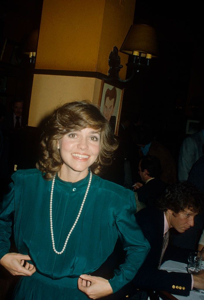 Sally Field wearing green, circa 1970