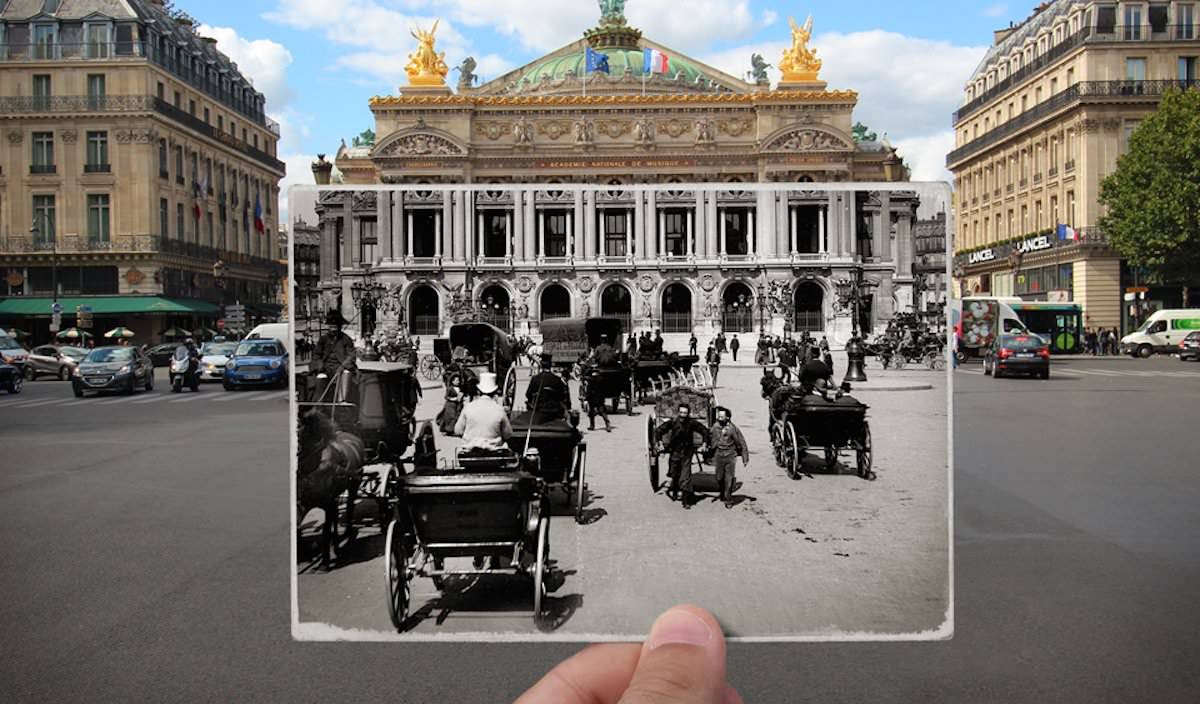 Then and now Paris