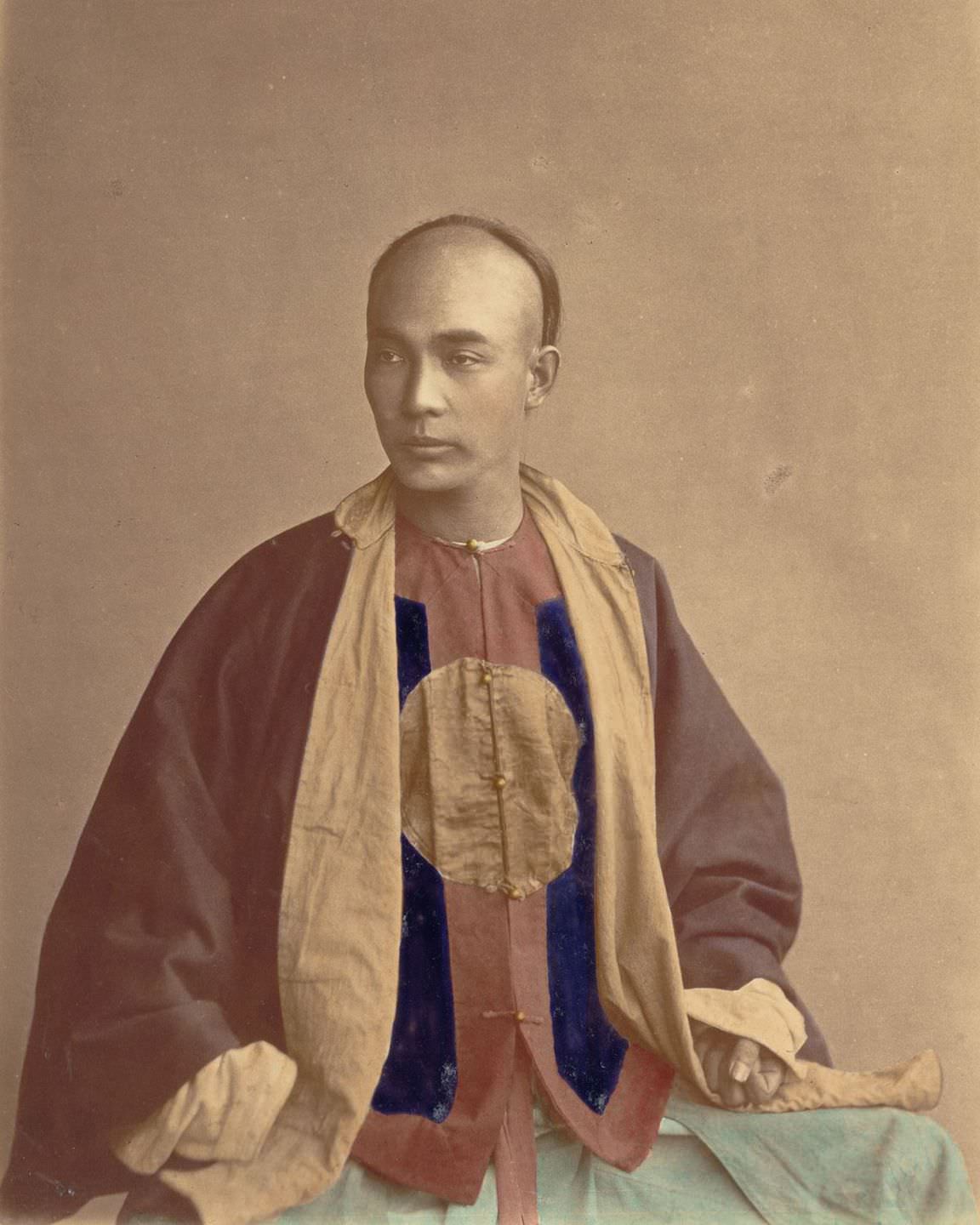 Spectacular Hand-Colored Portraits Of Mid-1870s Chinese People