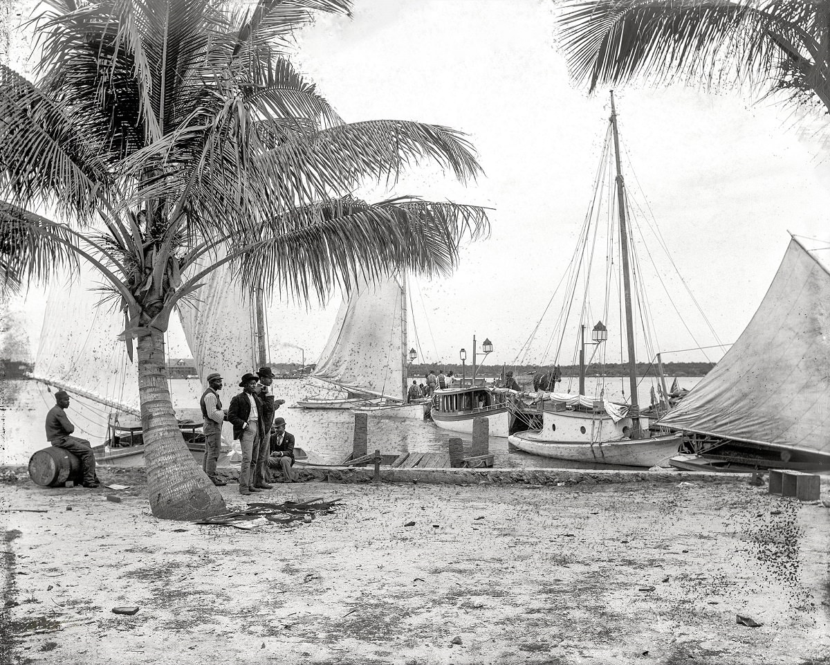 The landing at Palm Beach, Florida circa 1897