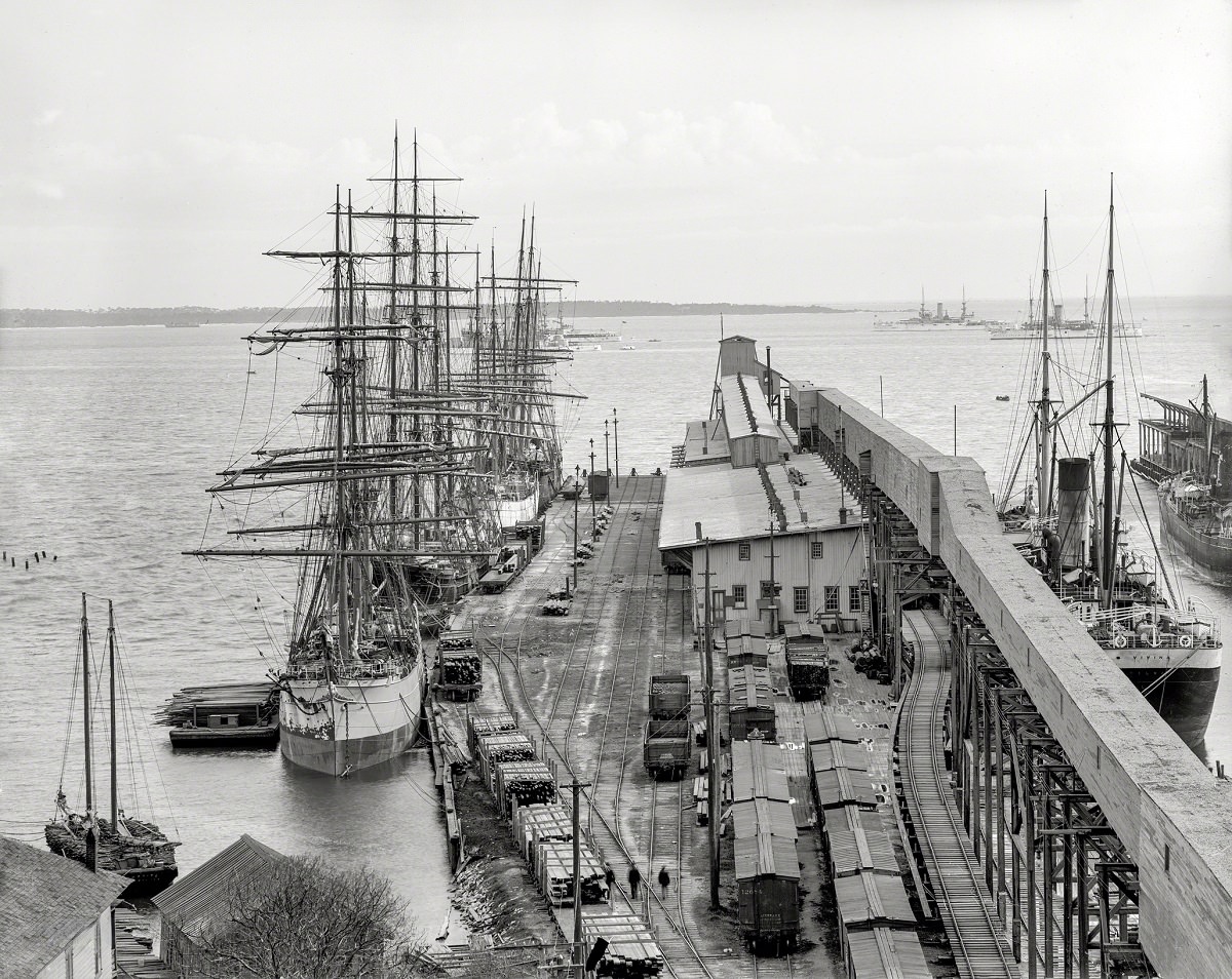 Pensacola Harbor, Florida, 1900