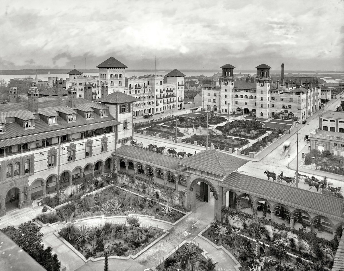 The Alcazar and Cordova from the Ponce de Leon, St. Augustine, Florida, circa 1890s